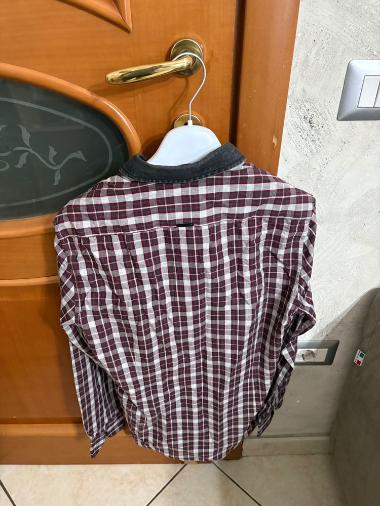 Antony Morato Checked Shirt With Contrast Collar 4