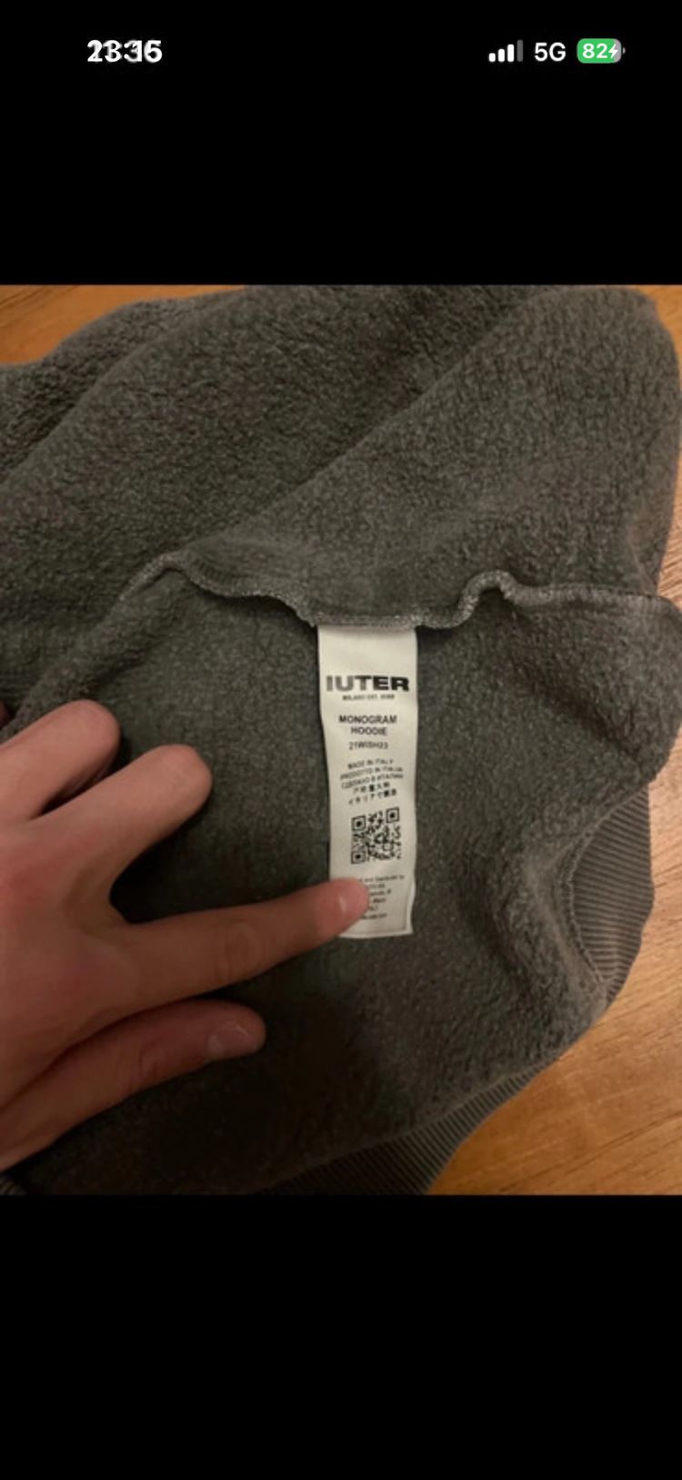 Iuter Grey Hoodie image 5