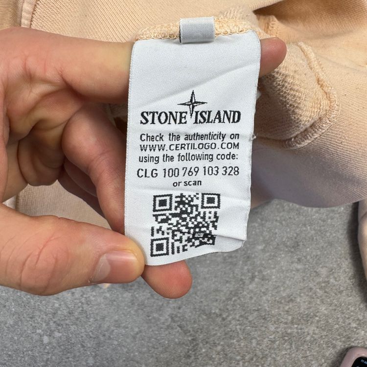 Light Pink Stone Island Hoodie 4