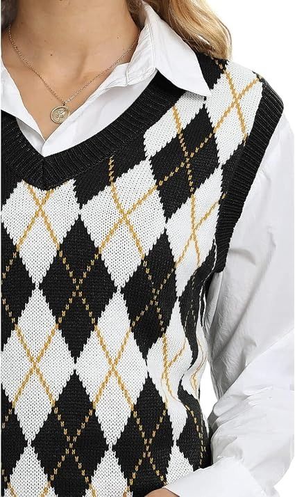 Argyle Knit Vest Sweater image 4