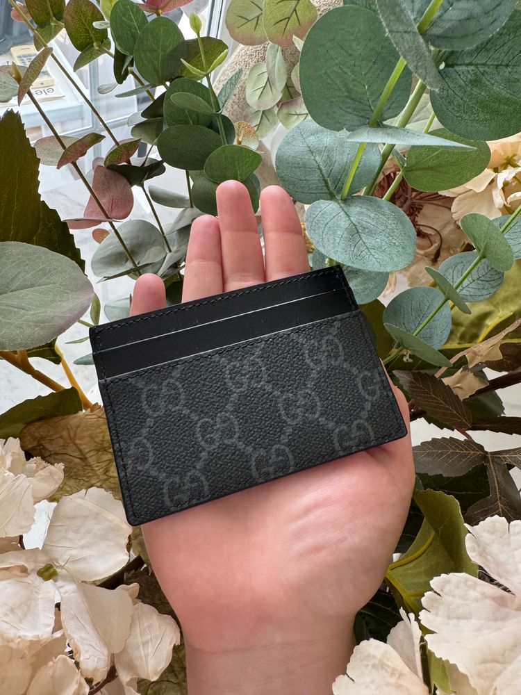 Gucci ‘Black/ Grey GG’ Cardholder NO BOX *Authentic*