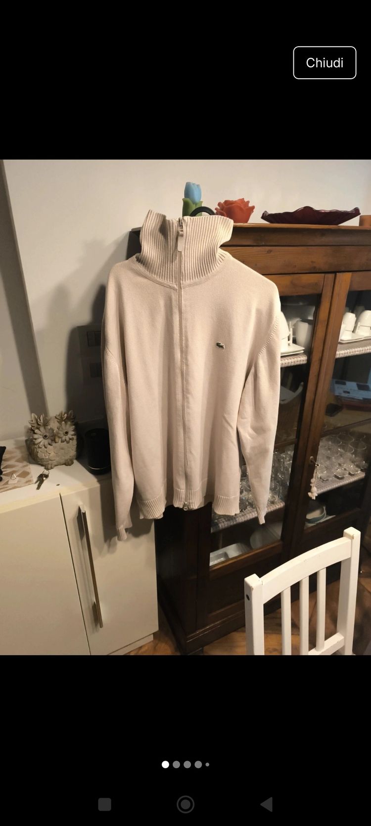 Lacoste Live Lacoste beige zip-up sweater product image