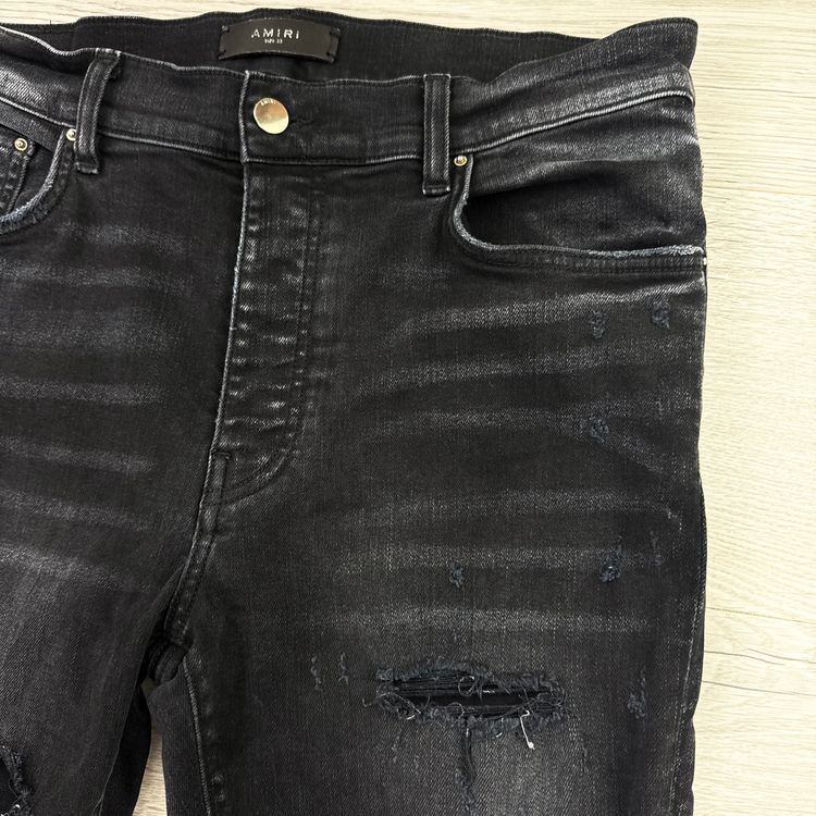 Amiri Men’s Black Ripped Distressed Jeans - Uk 32 5