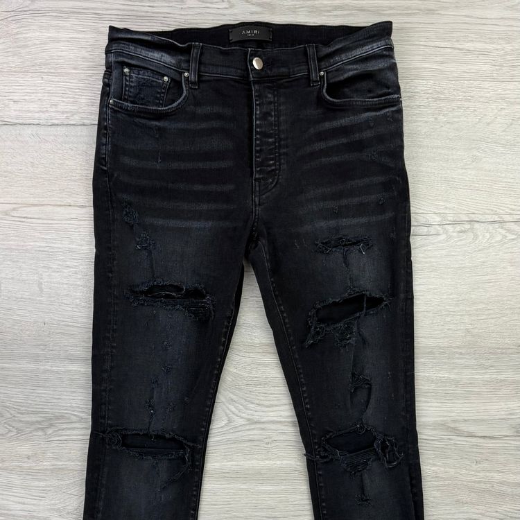 Amiri Men’s Black Ripped Distressed Jeans - Uk 32 7