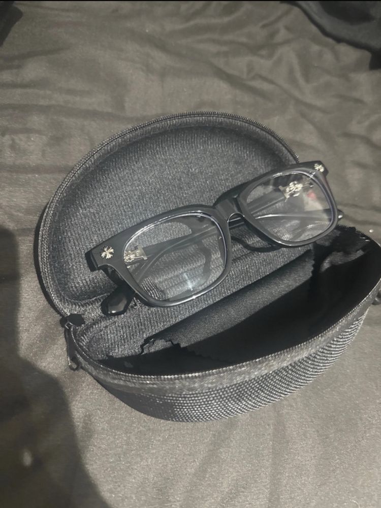 Chrome heart glasses