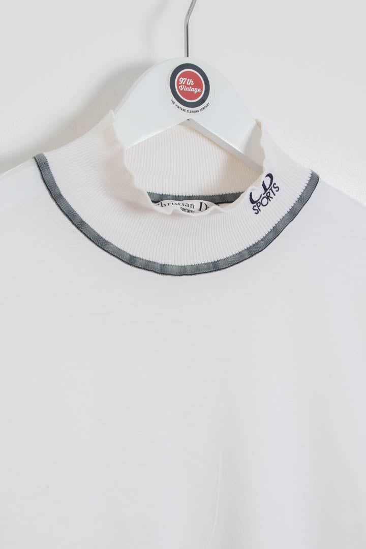Women's Christian Dior Sports Long Sleeve Mock Neck Top (L) image 5