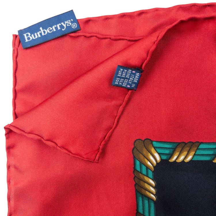 Vintage 80s Burberry Print Silk Scarf image 2