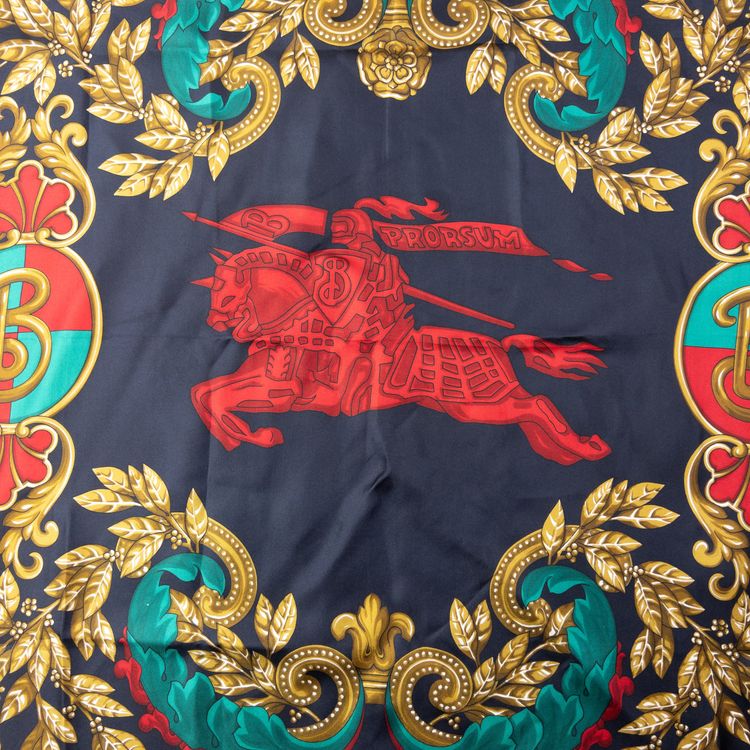 Vintage 80s Burberry Print Silk Scarf image 5