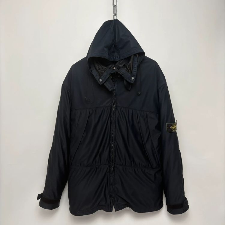 Stone Island 90’s Green Edge Navy Dual Layer Nylam Dutch Rope Parka Jacket - XXL image 4
