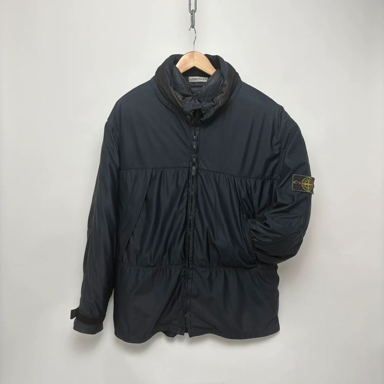 Stone Island 90’s Green Edge Navy Dual Layer Nylam Dutch Rope Parka Jacket - XXL image 2