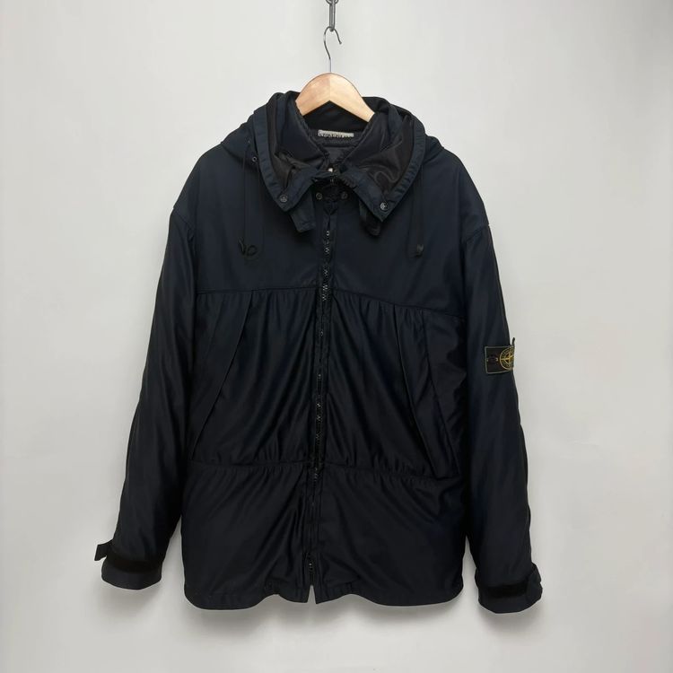 Stone Island 90’s Green Edge Navy Dual Layer Nylam Dutch Rope Parka Jacket - XXL image 3