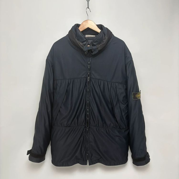 Stone Island 90’s Green Edge Navy Dual Layer Nylam Dutch Rope Parka Jacket - XXL image 1