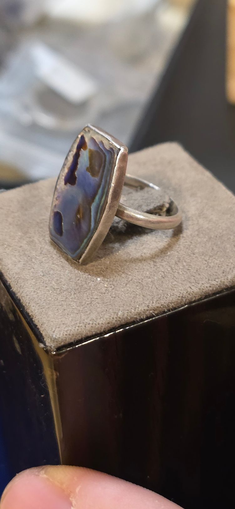 Immagine di 925 sterling Silver Ring With Abalone Shell Size K 4