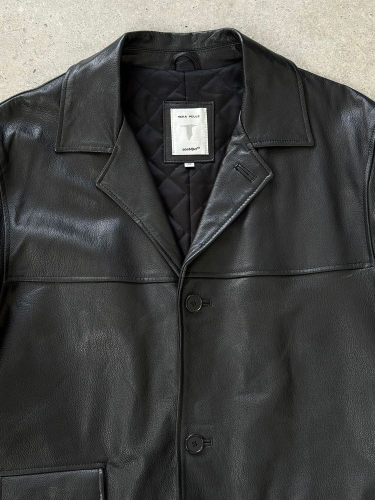 Conbipel 1990s Leather Trench Coat - XL image 7