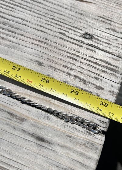 Heavy Vintage Sterling Silver Curb Chain Necklace | 30 Inch | 50.1g | Men's & Unisex Statement Jewellery 2
