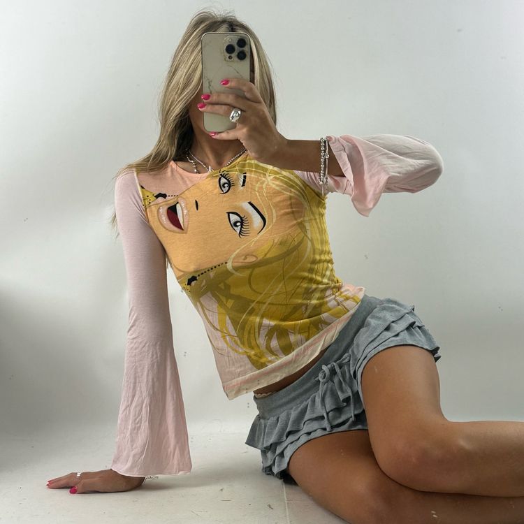 Custo Long Sleeve Top With Graphic Print