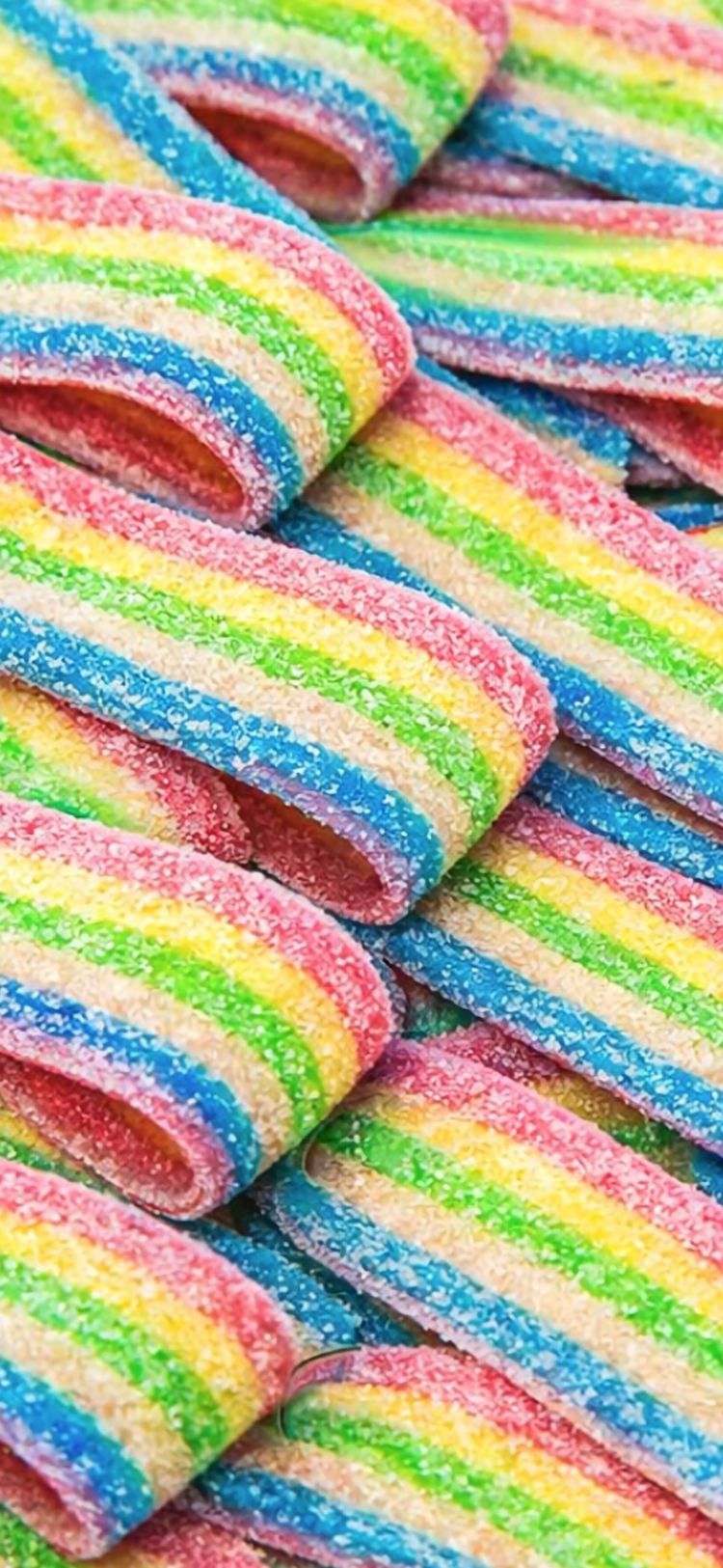 Rainbow fizzy sour belts image 1