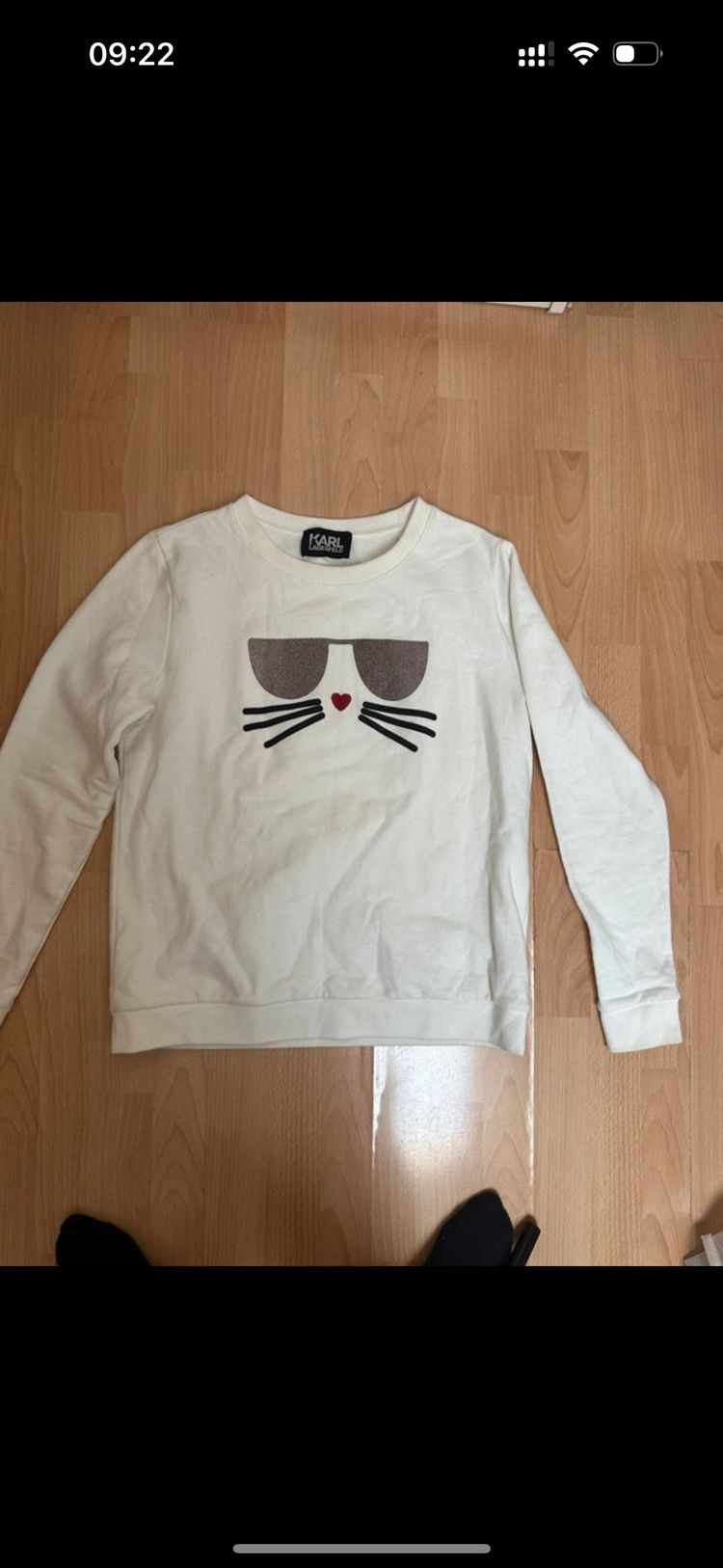 Karl Lagerfield White Cream sweater Size L