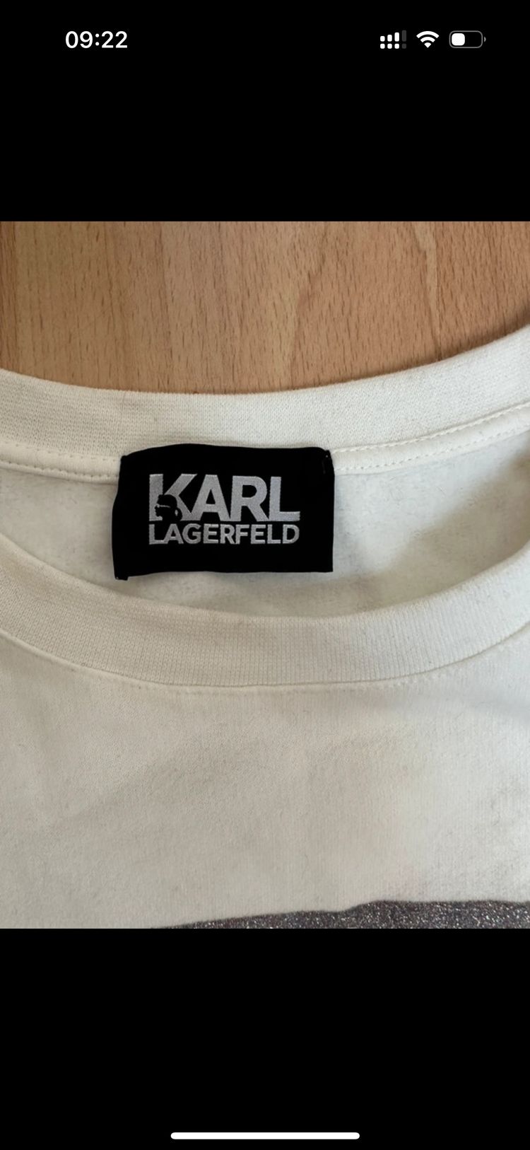 Karl Lagerfield White Cream sweater Size L image 2