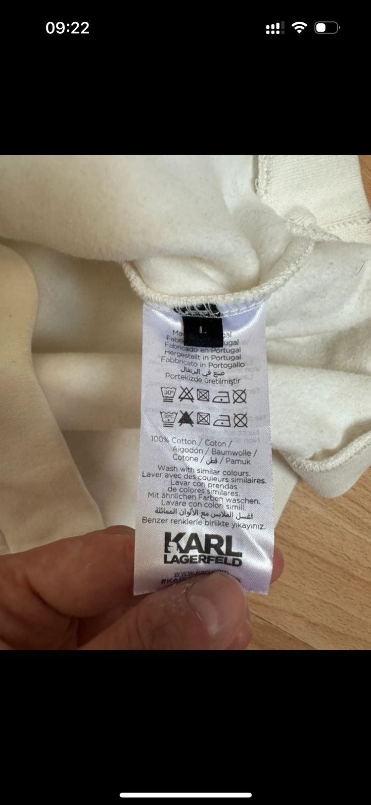 Karl Lagerfield White Cream sweater Size L image 3