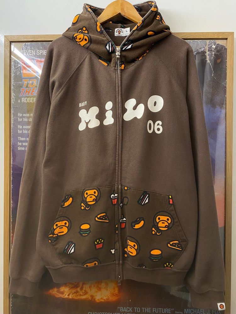 2006 Baby Milo by Bape Junk Food Printed Full Zip Up Hoodie image 1