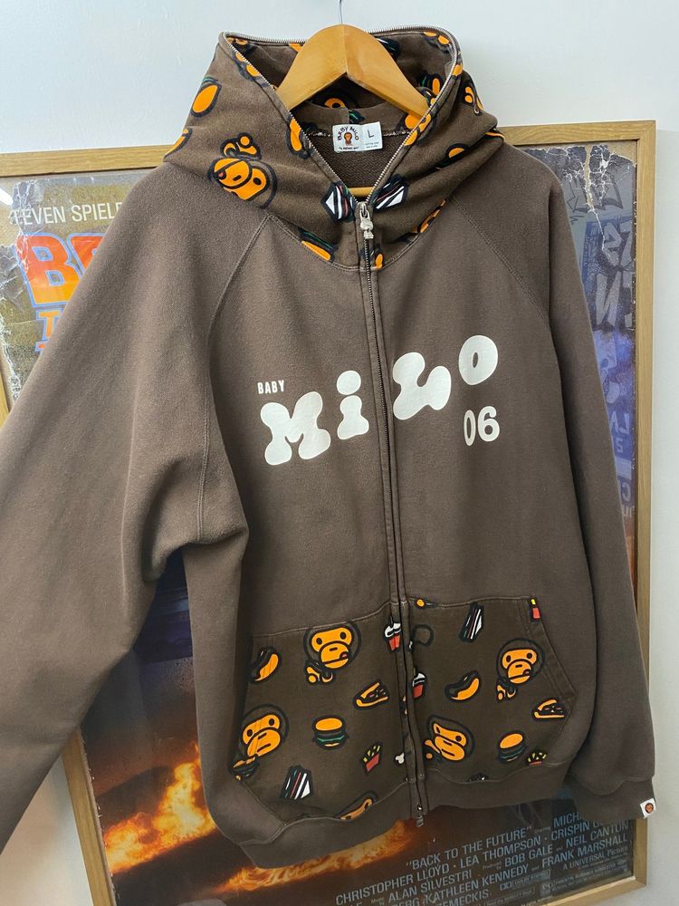 2006 Baby Milo by Bape Junk Food Printed Full Zip Up Hoodie image 8