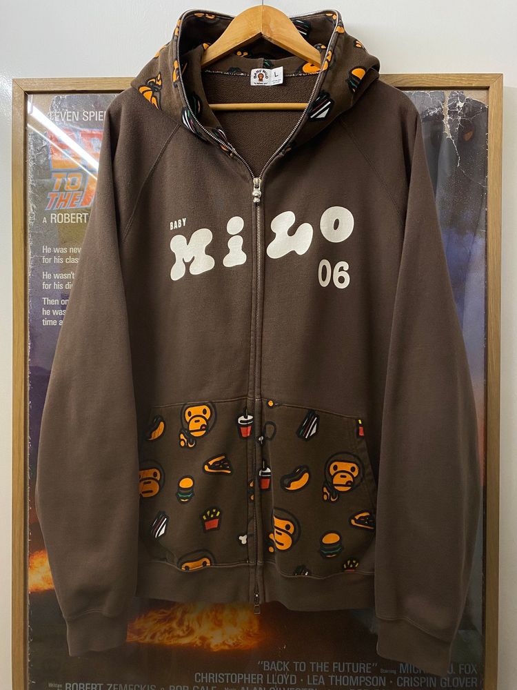 2006 Baby Milo by Bape Junk Food Printed Full Zip Up Hoodie image 4