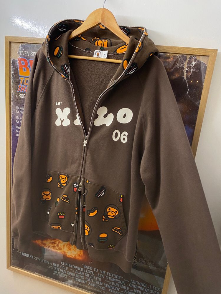 2006 Baby Milo by Bape Junk Food Printed Full Zip Up Hoodie image 2