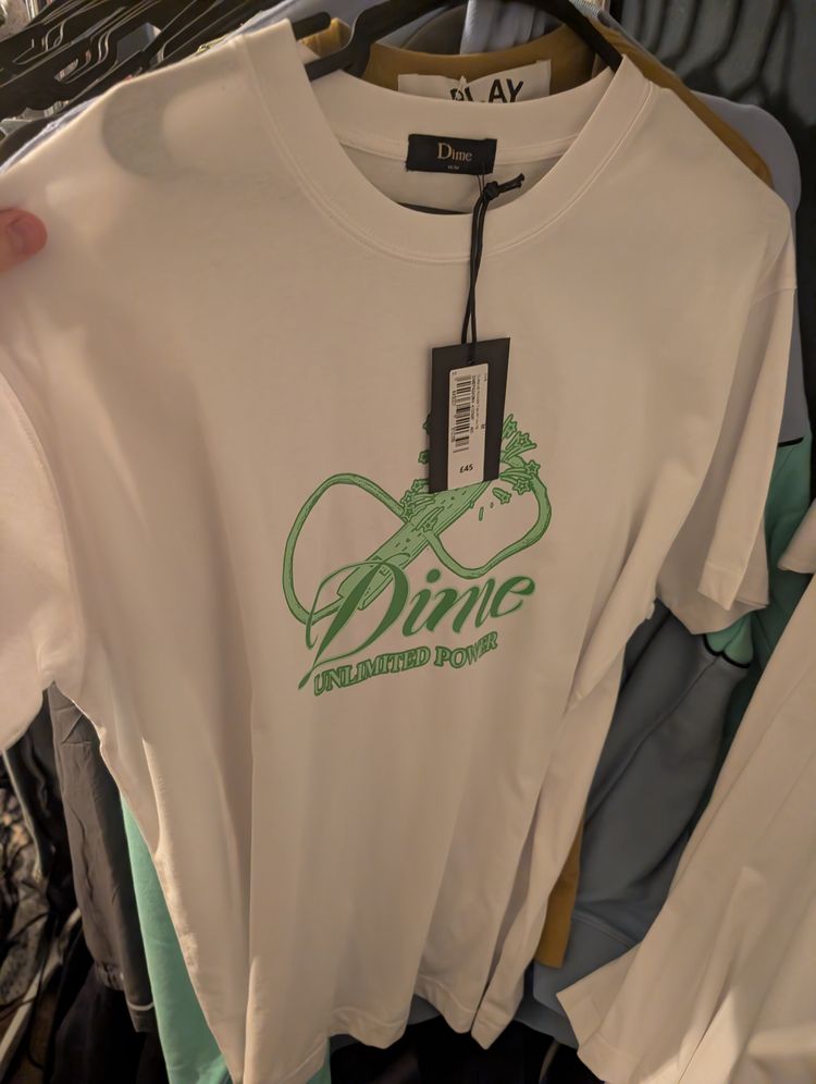 Dime White Graphic T-Shirt
