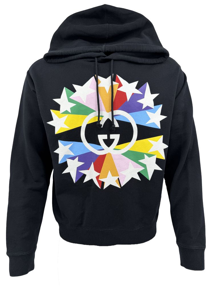 Gucci Interlocking G Star Hoodie - Black (862694607)