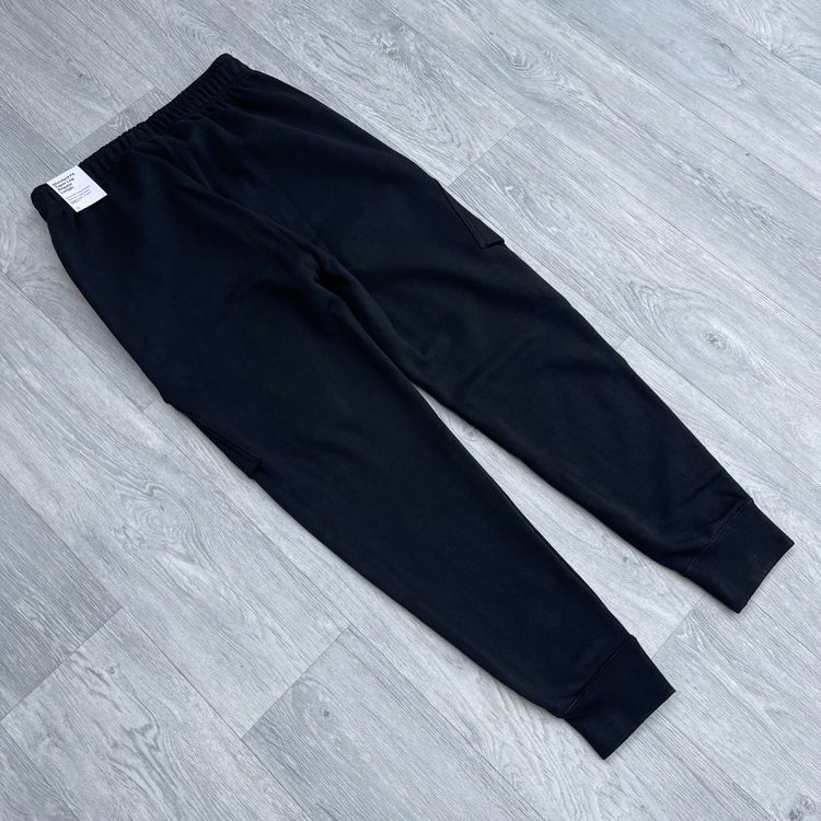 Nike Air Fleece Cargo Tracksuit Hoodie Joggers Sweatpants Set - Black 9