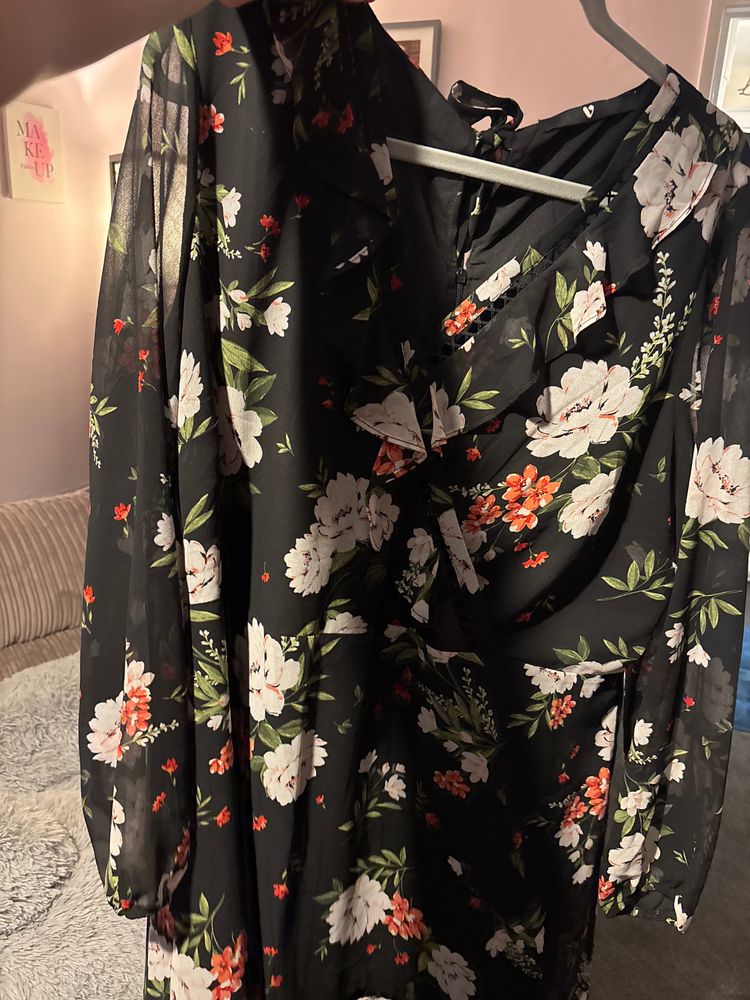 black floral dress