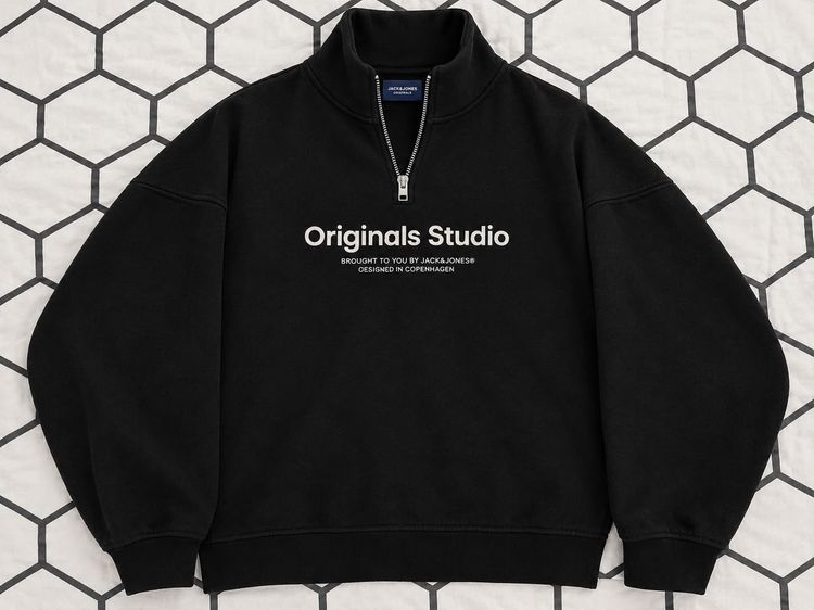 Jack & Jones Brown Quarter-Zip Sweatshirt imagen 1