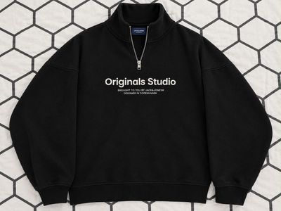 Jack & Jones Brown Quarter-Zip Sweatshirt