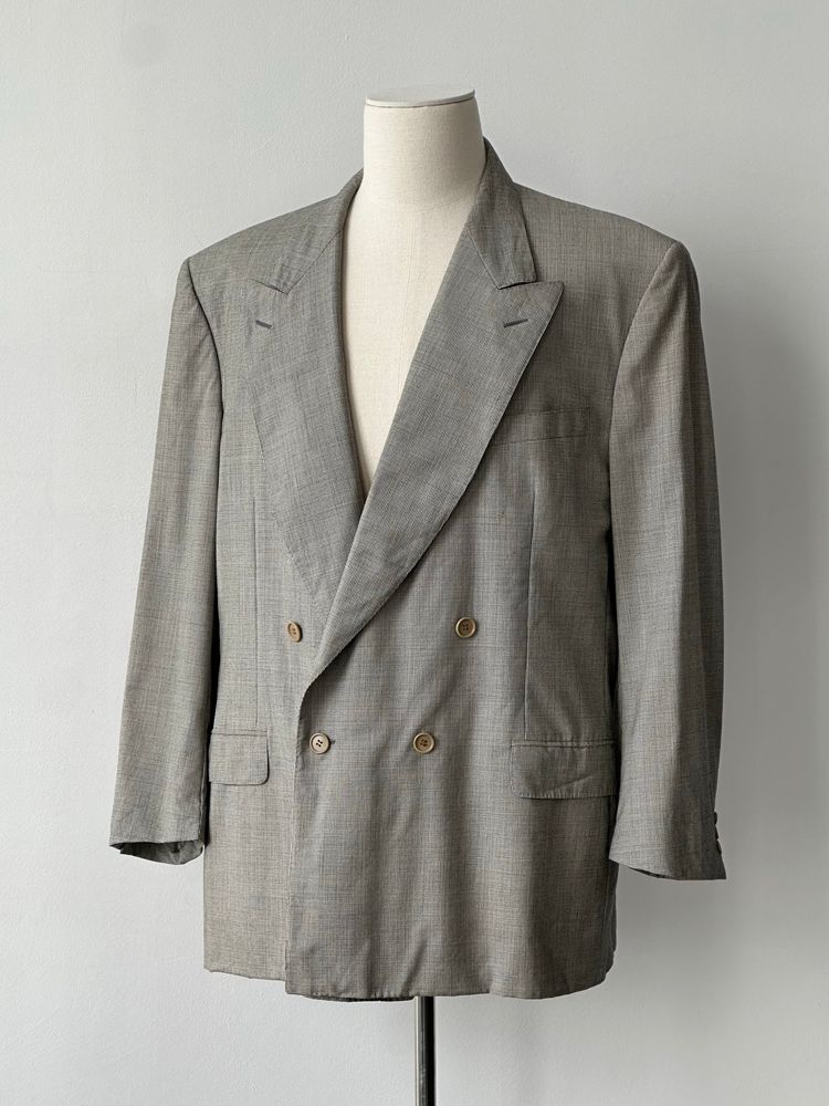 Canali 1980s Pure Wool Double Breasted Blazer - 48L image 4