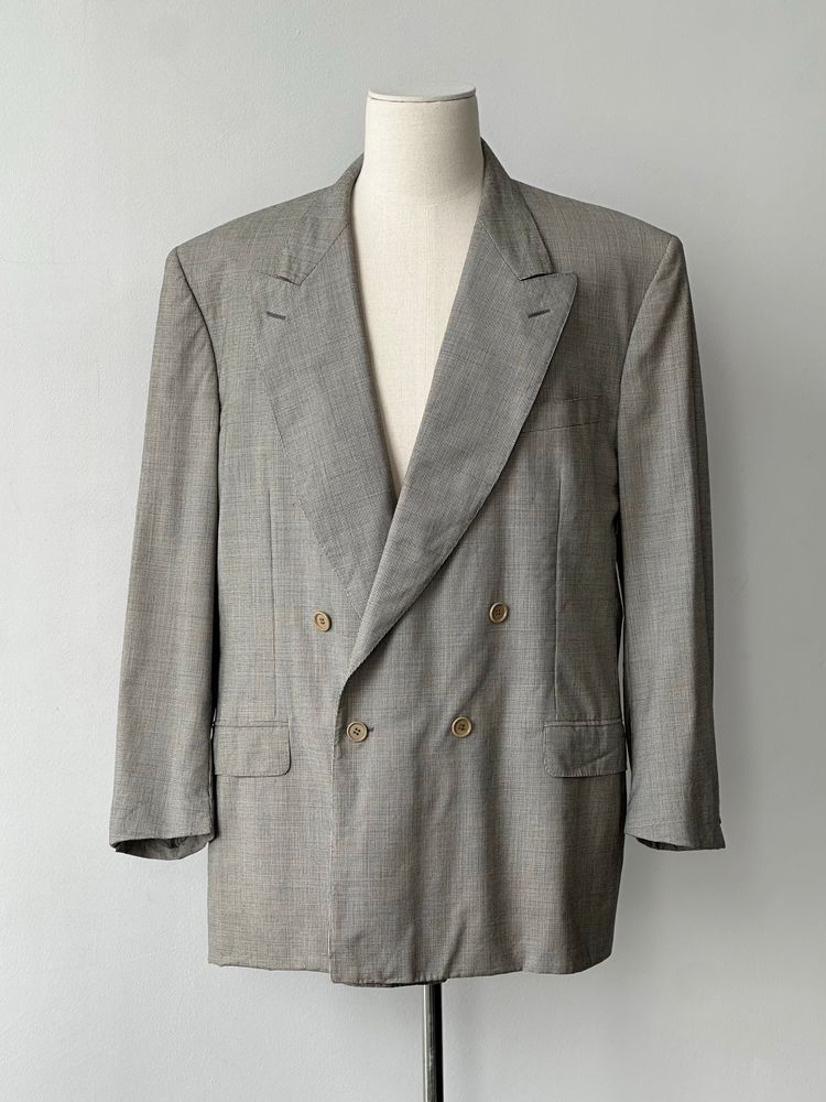 Canali 1980s Pure Wool Double Breasted Blazer - 48L