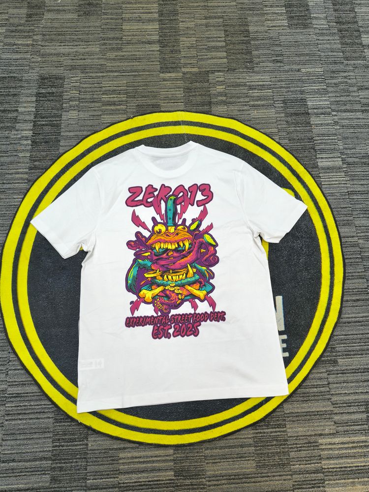 Zero13 Street Burger White T-Shirt, Brand new, All sizes 