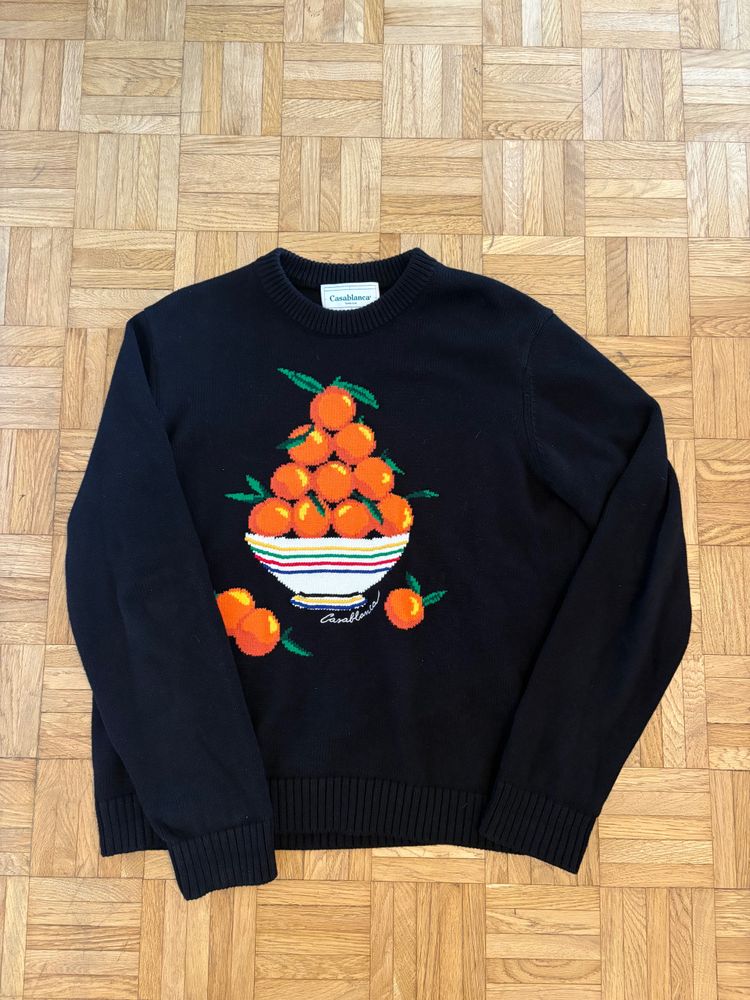 Casablanca Casablanca black sweater with orange fruit bowl design product image