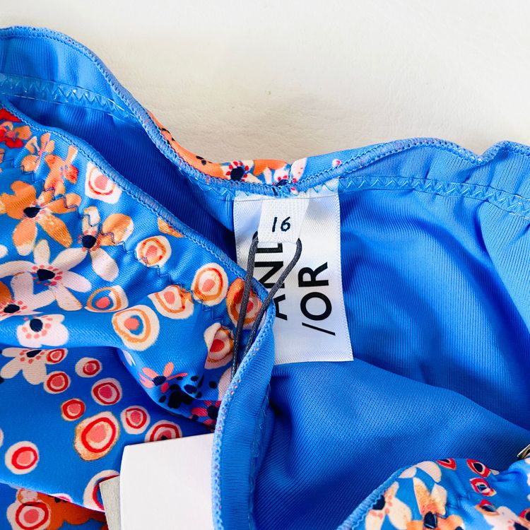 John Lewis AND/OR Ditsy Dreamworld Frill Blue String Bikini Brief Size 16 NEW image 9