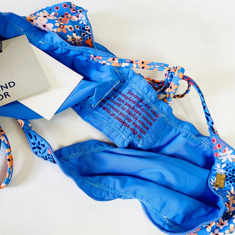 John Lewis AND/OR Ditsy Dreamworld Frill Blue String Bikini Brief Size 16 NEW image 13