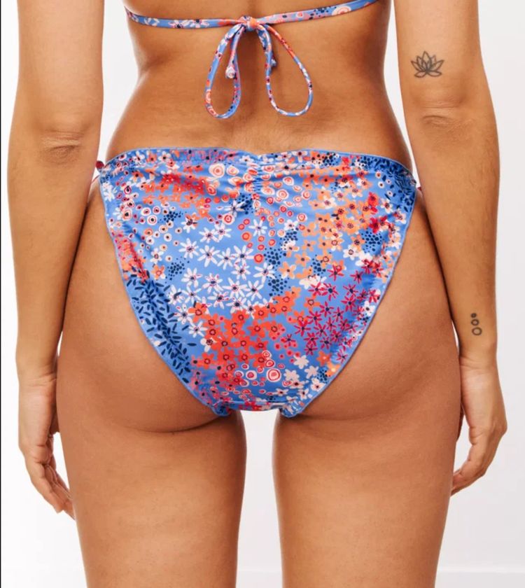 John Lewis AND/OR Ditsy Dreamworld Frill Blue String Bikini Brief Size 16 NEW image 4