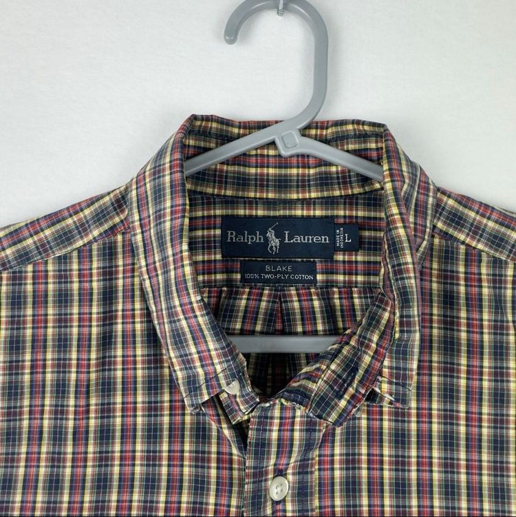 Ralph Lauren Blake Tartan Check Shirt Long Sleeve Relaxed Fit L 100% Cotton image 1