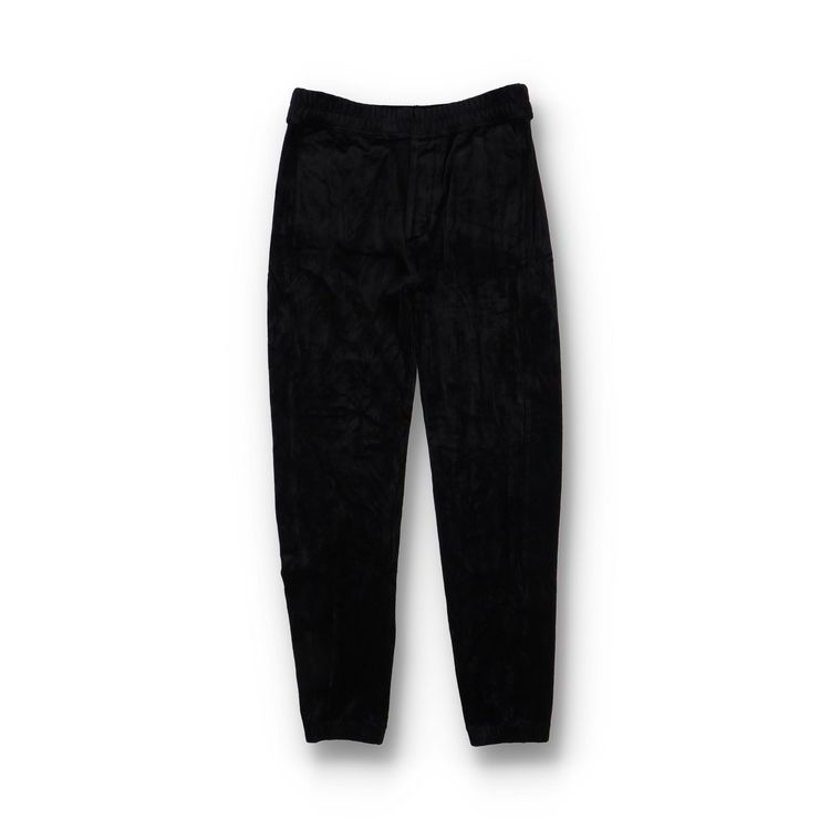 Saint Laurent Paris Black Velvet Slim Cuffed Sweatpants