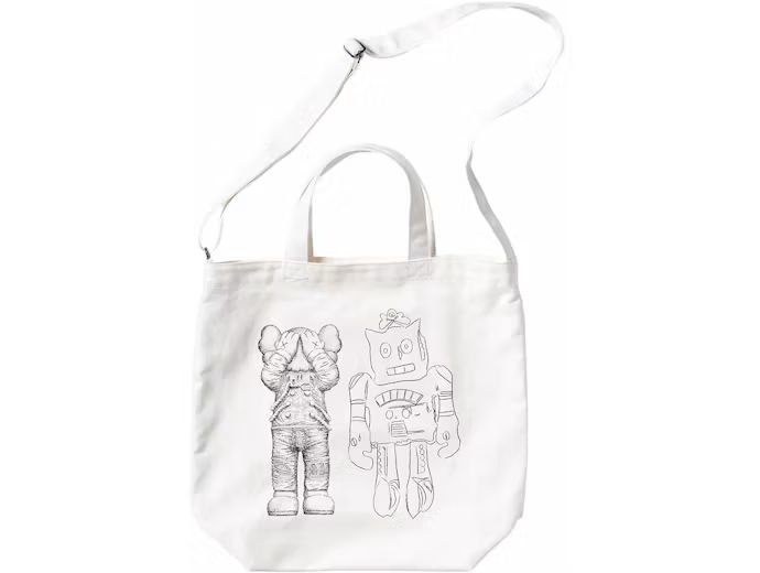 KAWS x Uniqlo Warhol 2Way Tote Bag White