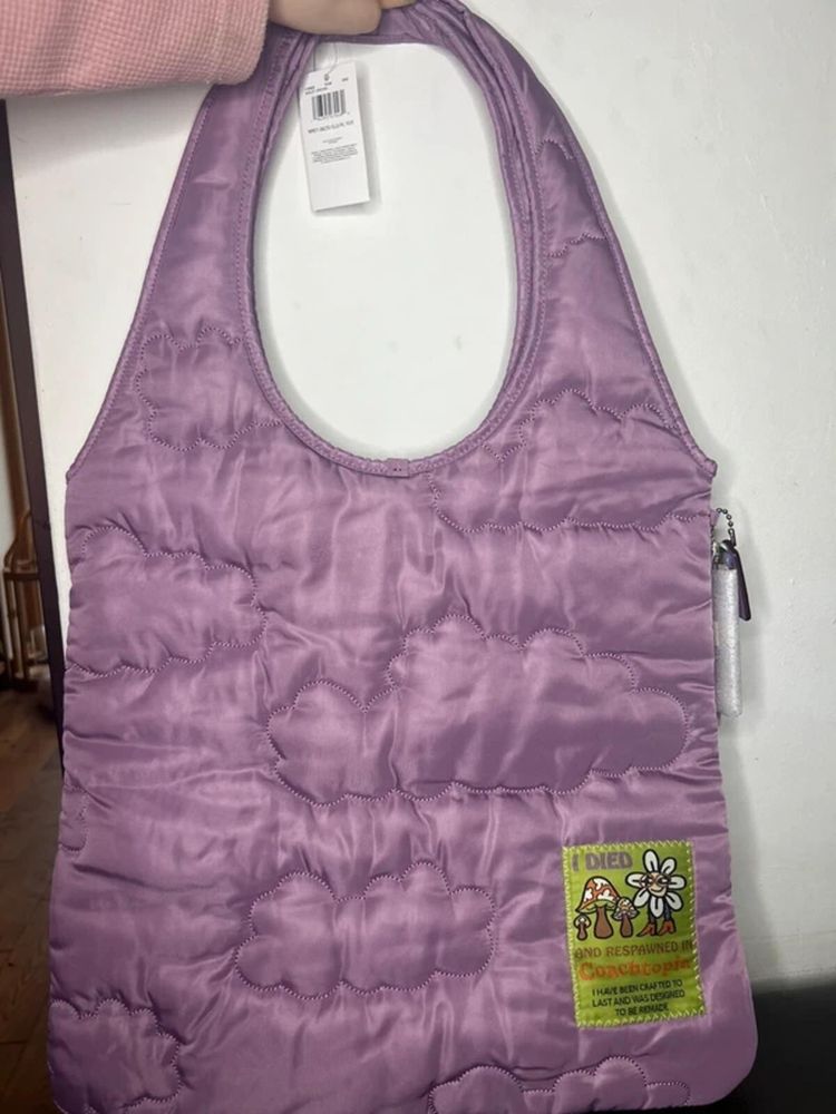 Coach Coachtopia Loop Flat Tote with cloud quilting image 4