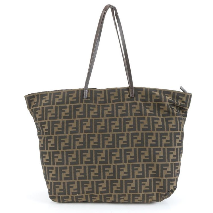 Fendi Zucca Pattern Brown Tote Bag image 11