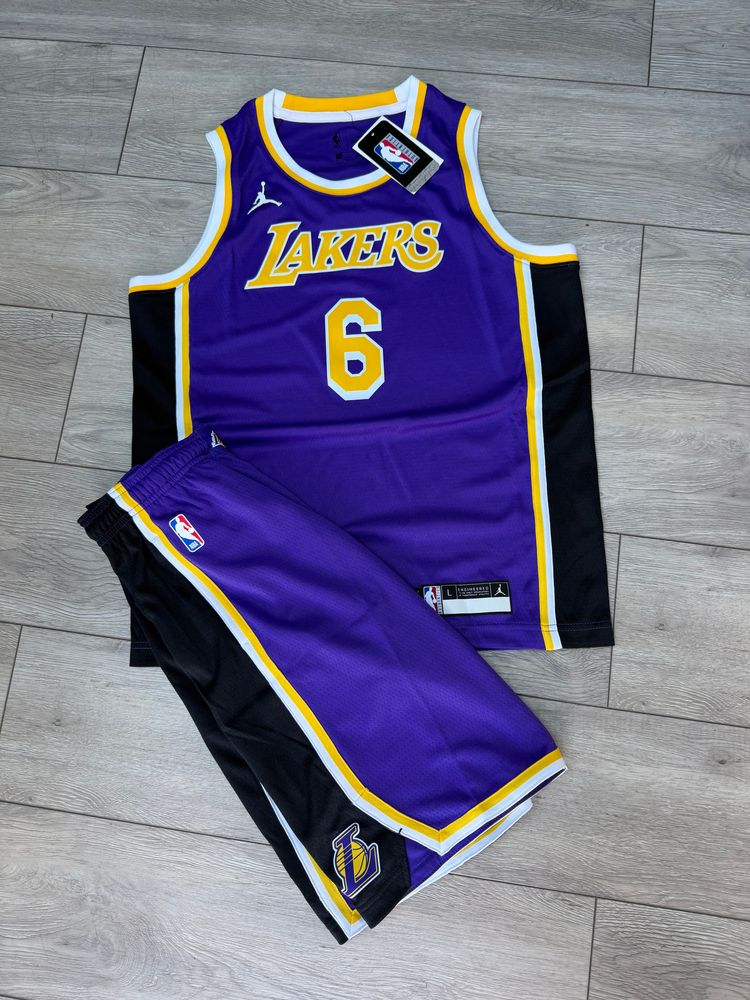 Lakers Basketball Jersey And Shorts Set
