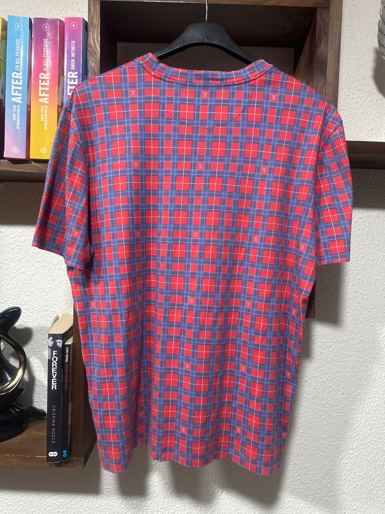 Louis Vuitton-Red And Blue Checkered T-Shirt image 2