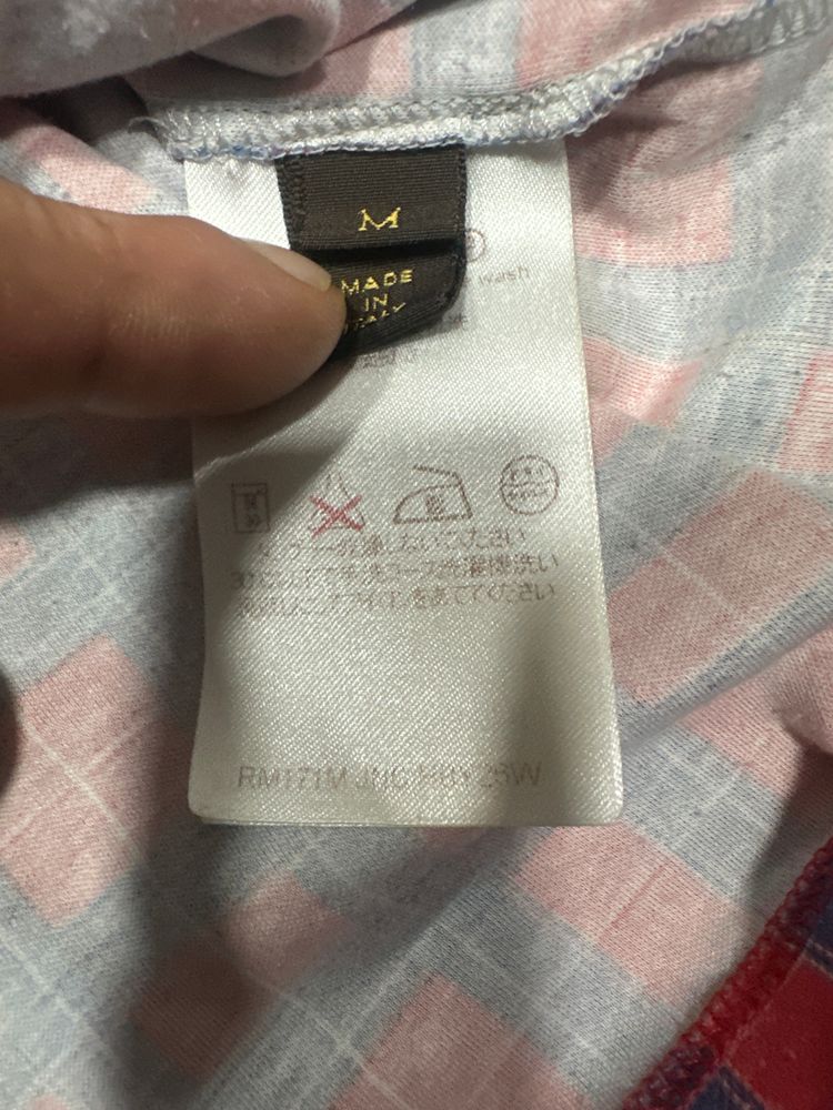 Louis Vuitton-Red And Blue Checkered T-Shirt image 3