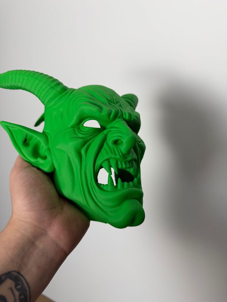 Maska Krampus Zielona Demon Mask 3